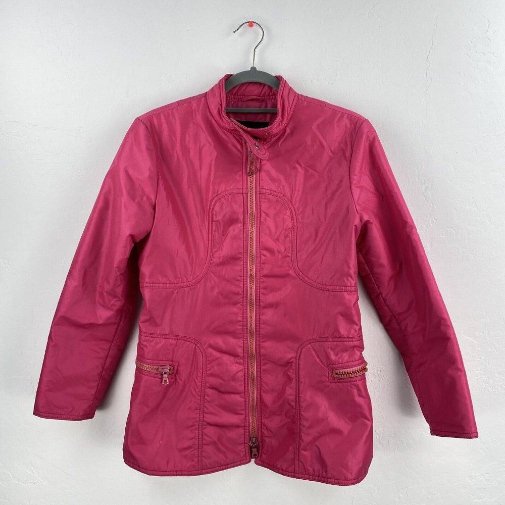 Vintage HEAD USA Women’s Ski Jacket Nylon Snow Outdoor S Hot Pink Quilted